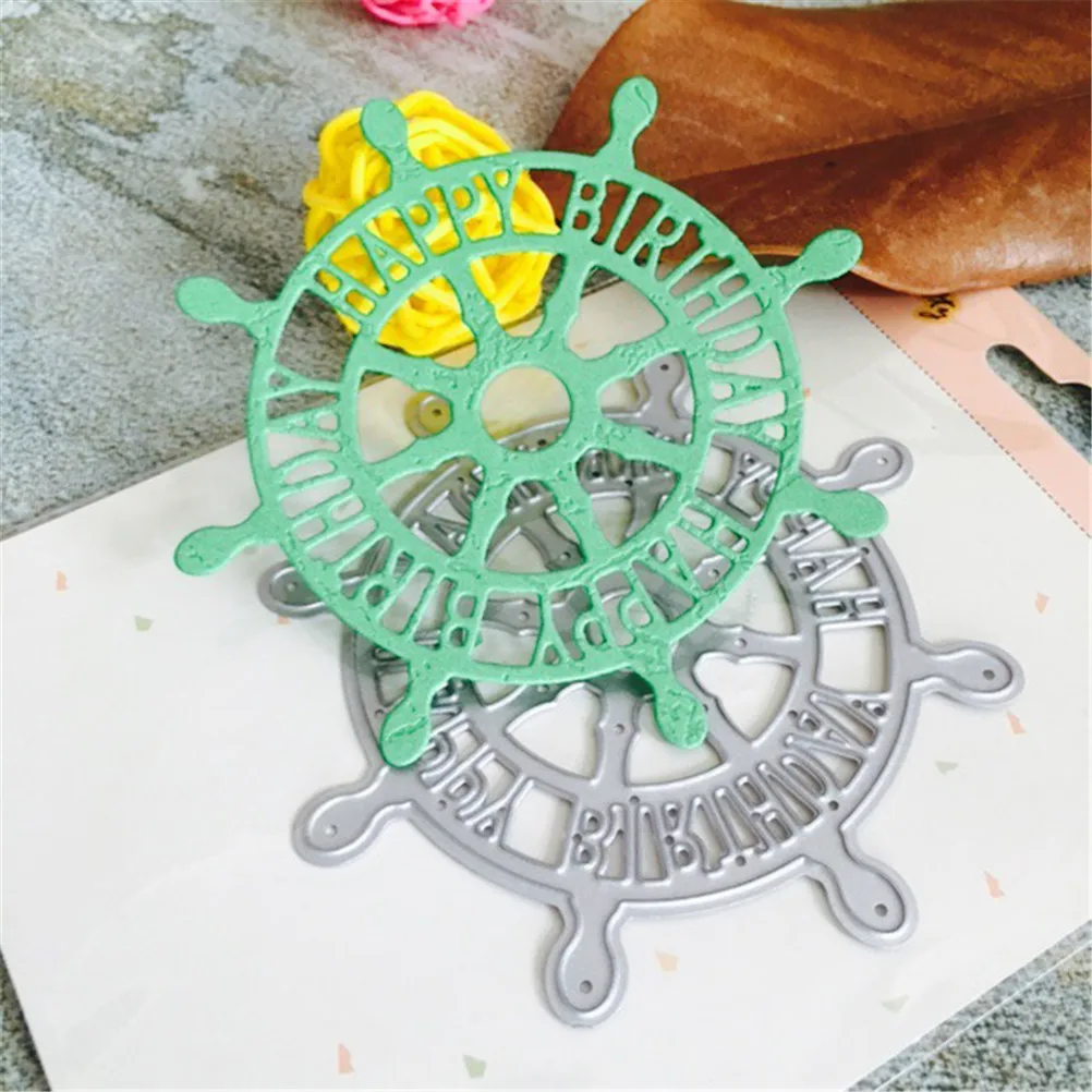 

Annual Ring Birthday Cake Stitches Cutting Dies Carbon Steel Stencils For DIY Scrapbooking / Paper Card Craft 8.3*8.3cm