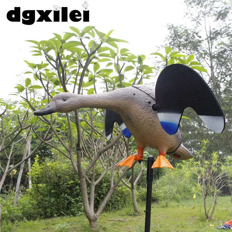 Большой Пластик утка Дистанционное Управление 6 В Пластик птица манок подсадная утка с магнитом спиннинг крылья