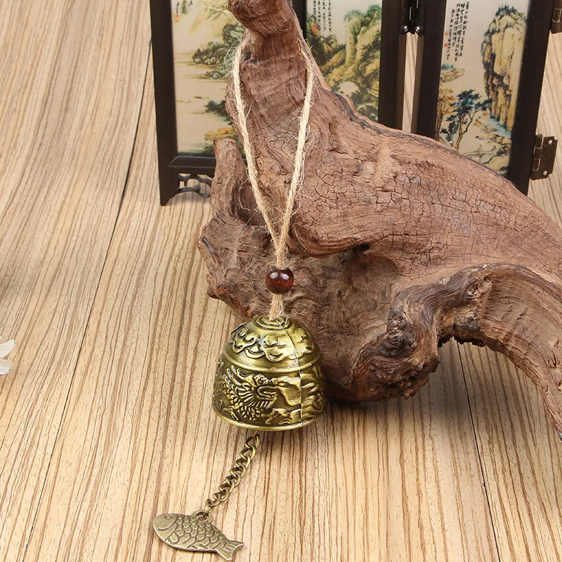 

1Pc Blessing Bell Luck Dragon/Fish Feng Shui Bell Blessing Good Luck Fortune Hanging Wind Chime Decorative Pendant Gift