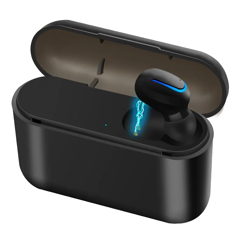 one black earphone TOPROAD TWS Bluetooth 5,0 Наушники Беспроводные водонепроницаемые стерео наушники-вкладыши гарнитура с микрофоном Handsfree power Bank - Цвет: one black earphone