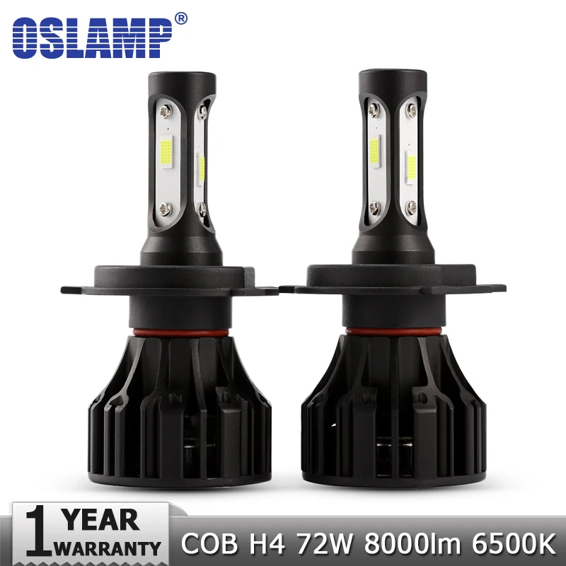 Oslamp H4 LED Headlight Bulbs COB Car Led Bulb Hi Lo 72W 8000lm Auto Headlamp Led Light 12v 24v for Nissan Renault Golf Chery Oslamp H4 LED Headlight Bulbs COB Car Led Bulb Hi Lo 72W 8000lm Auto Headlamp Led Light 12v 24v for Nissan Renault Golf Chery
