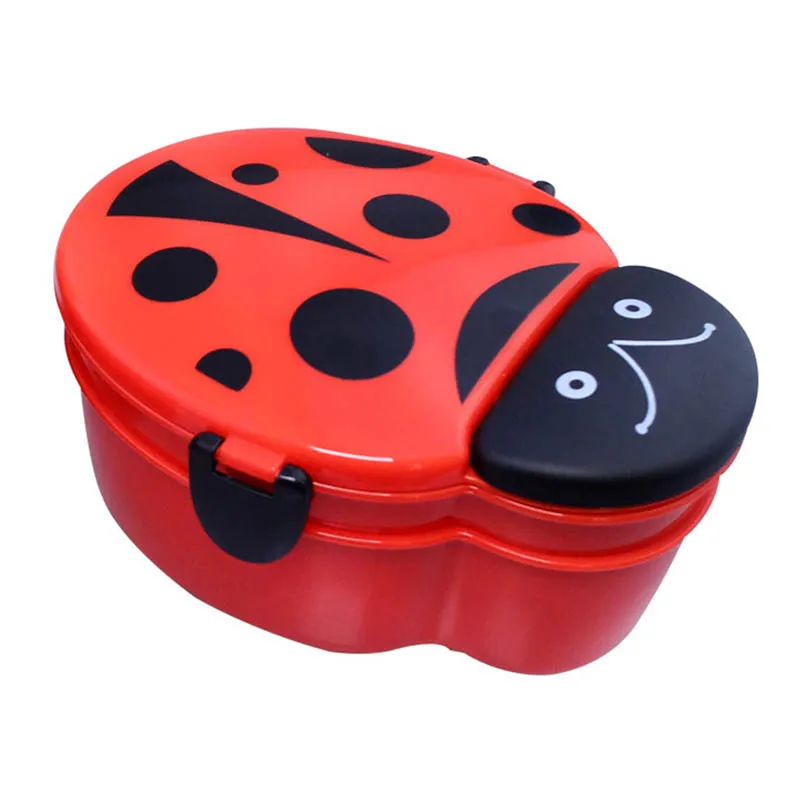 

Hot Children Lunch Box Adorable Cartoon Ladybird 2 Layer Lunchbox for Kids XJS789