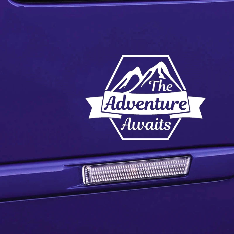 Приключения ждет автомобиль караван Campervan мотоцикл виниловая переводная
