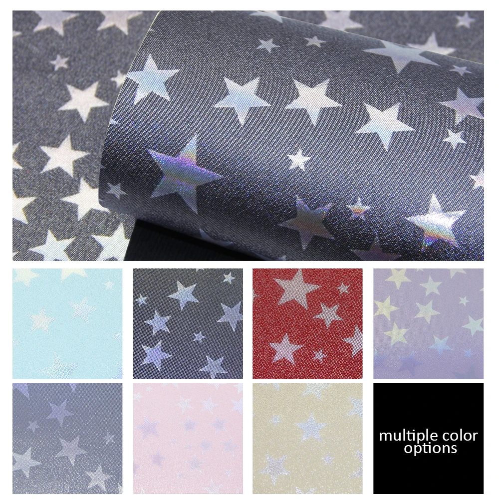 David accessories 20*34 см Bump лазерный луч звезды из искусственной кожи в стиле пэчворк для волос с бантом Сумка Чехол-Кошелек для телефона «сделай сам», 1Yc6465