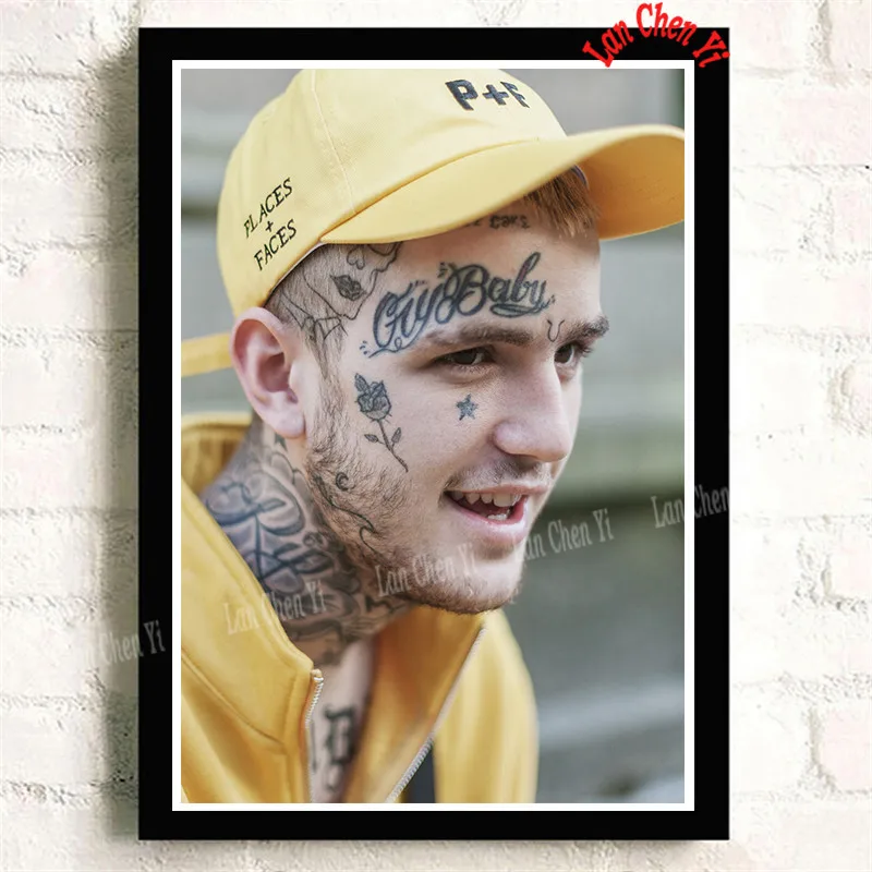 Lil Peep бумага с покрытием плакат для кафе высокое качество печати рисунок ядро декоративная живопись 42*30 см - Цвет: Кофе