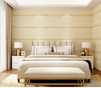

Strip Leather Style Papel De Parede 3D Flocking Wallpaper for Bedroom Living Room Home Decoration Wall Paper Roll Palace 10M