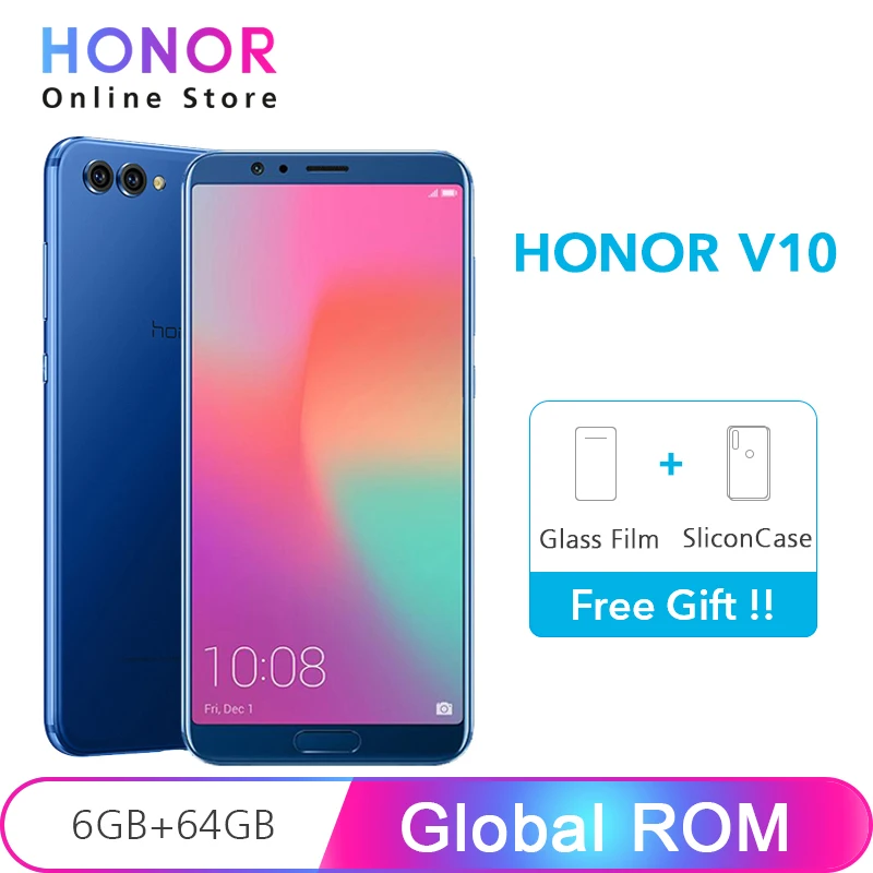 Huawei Honor View 10 6 ГБ ОЗУ 64 Гб ПЗУ смартфон V10 Восьмиядерный 20 МП две камеры заднего вида