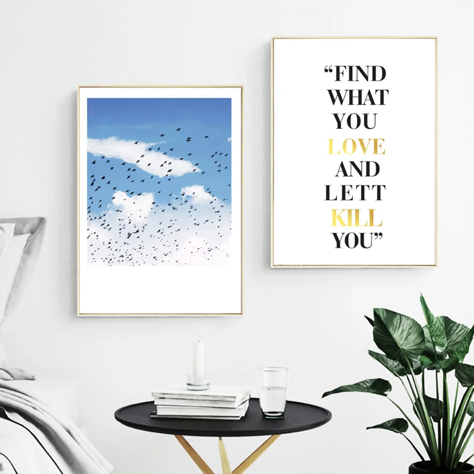 Sky-Diamond-Love-Quotes-Nordic-Posters-And-Prints-Wall-Art-Canvas-Painting-Landscape-Wall-Pictures-For (2)