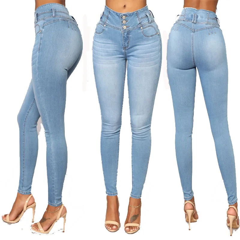 2018 г. женские Повседневное хлопок тонкий узкие брюки Высокая талия джинсы женская мода уличная джинсовые узкие брюки плюс Размеры 3XL