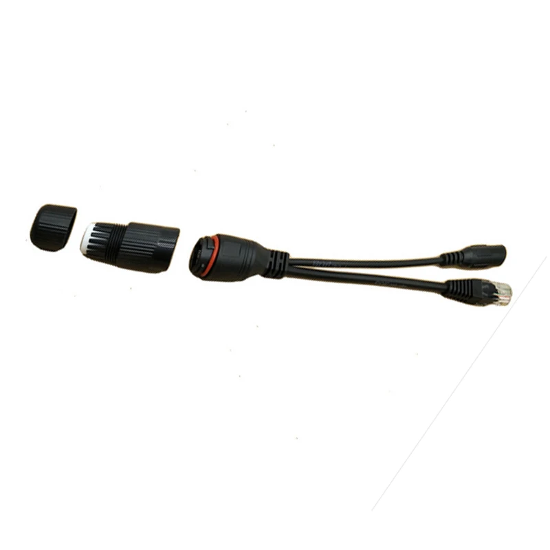 2PCS POE Injector Splitter Waterproof 12V RJ45 Adapter DC 5.5x2.1mm Cable Connector for IP Camera Free Shipping