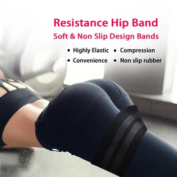 

Women Yoga Guidance Hip Band Resistance Bands Elastic Fitness Equipment Warmups Squats Mobility Workout Leg Pull Band