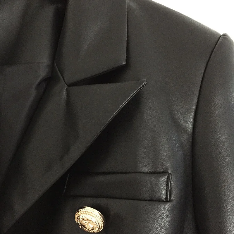 Осенне зимний 2018 подиумный дизайнерский черный пиджак для женщин с