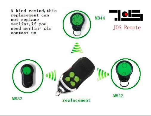 

Merlin M842/M832/ M844 replacement Garage Door Remote Control 433mhz DHL free shipping