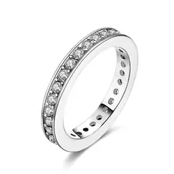 Кольца CR438-C, вечность fine jewelry Кольцо с верхний AAA циркония, серебряный цвет, обручальные кольца для женщины, Валентина подарки