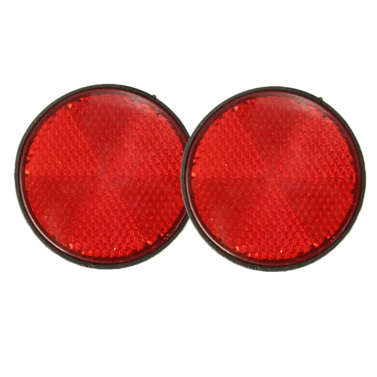 

2 x 2" Universal Round Red Reflectors For Motorcycles ATV Bikes Dirt Bikes