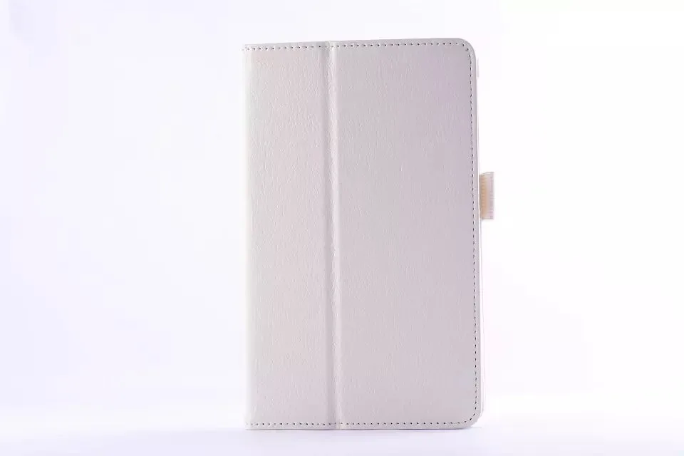 Чехол-книжка чехол Крышка для LG G Pad 7,0 V400 V410 7 дюймовый настольный кожаный чехол из кожи с зернистой фактурой функцией подставки планшетный чехол - Цвет: Белый