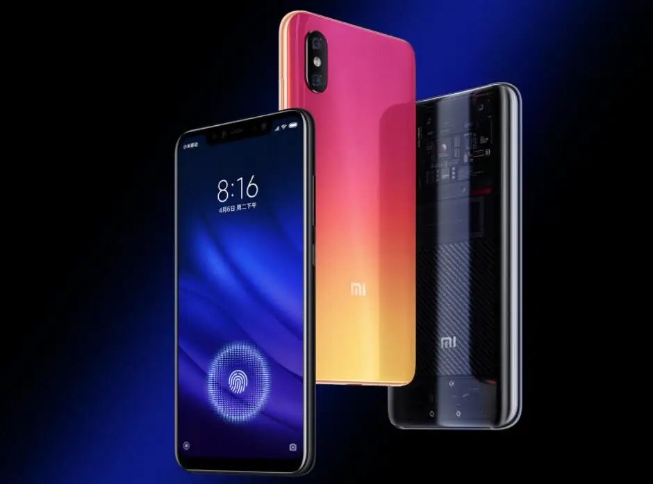 Xiaomi Mi 8 6 ГБ 128 ГБ Snapdragon 845 мобильный телефон с экраном, отпечаток пальца, 6,21 дюймов FHD+ полноэкранная двойная камера 12 МП