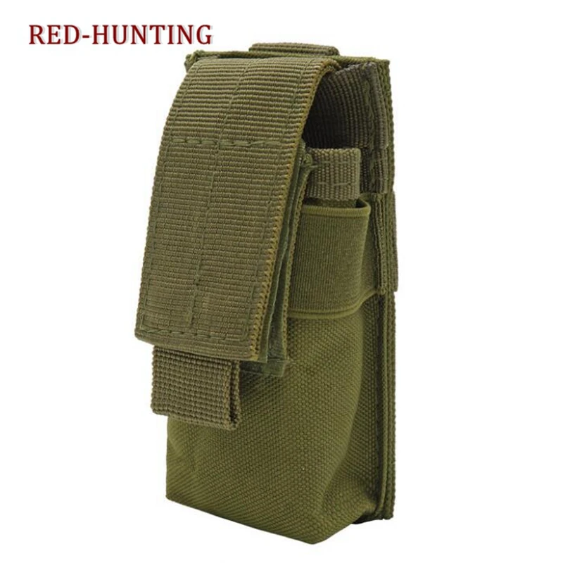 Горячая Molle Системы Тактический один Пистолет подсумок M5 фонарик Ножи EDC инструмент Чехол Военная Airsoft Охота сумка