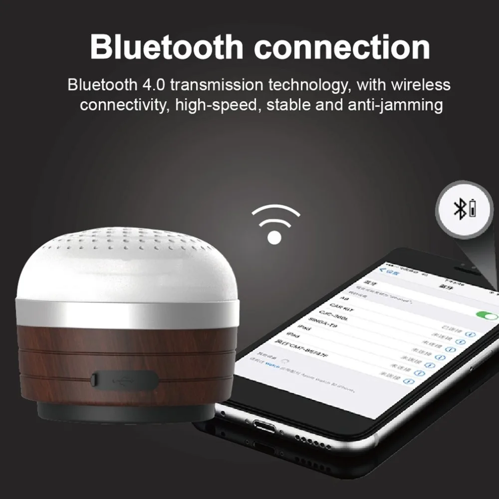 

Wooden Bluetooth Speaker Mini Camping Light Multi-Function Emergency Light Outdoor Tent Lamp Music Player