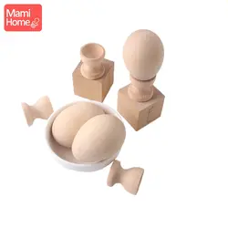 Mamihome 8 мм шт. 63 мм деревянные яйца неокрашенные Naturl ручной работы деревянные игрушки DIY ремесла Монтессори игрушки Pullet яйцо ребенка