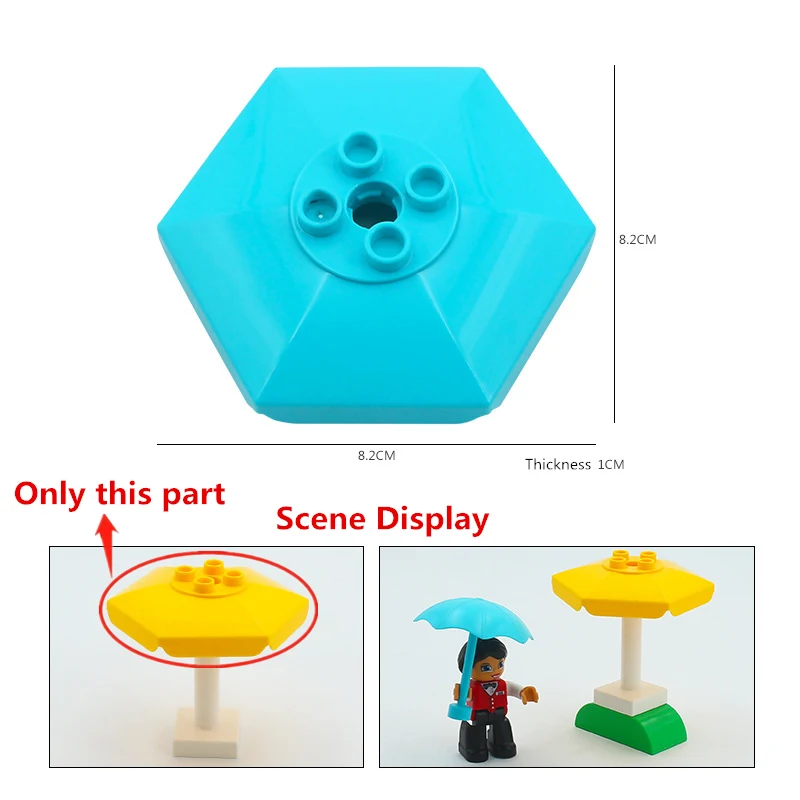 DIY большой размер игрушки для детей слайд качели колесо обозрения Duploe строительные блоки аксессуары мост лестницы части кирпичи - Цвет: LXF-YD-081-4