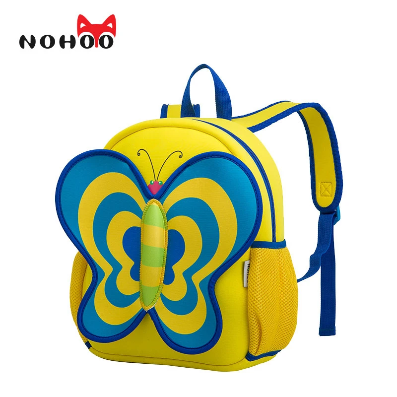 NOHOO водонепроницаемые детские школьные сумки с мультяшными бабочками, школьные рюкзаки для девочек-подростков, Детская сумка-рюкзак