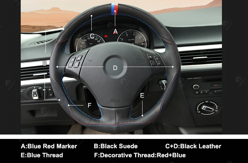 MEWANT-Black-Leather-Black-Suede-Car-Steering-Wheel-Cover-for-BMW-E90-320-318i-320i-325i-5