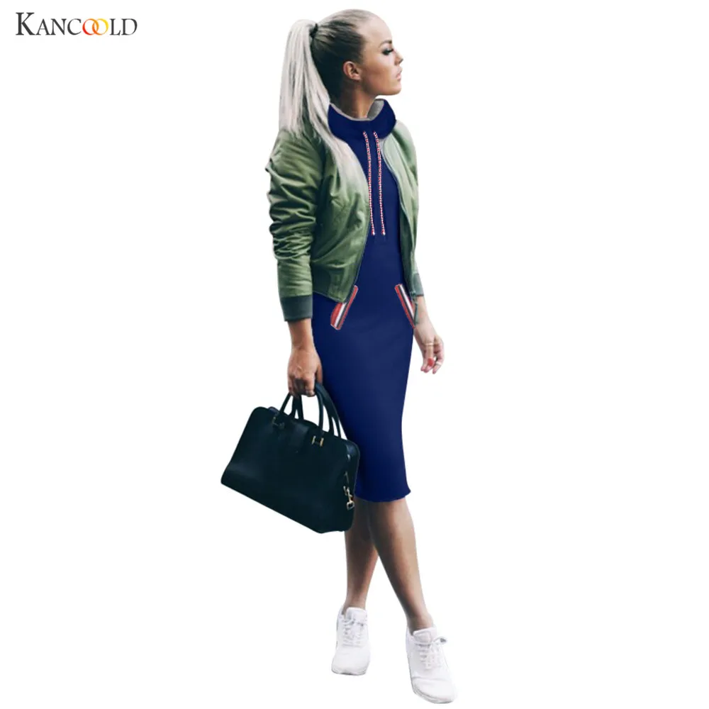 

Fashion Women Pockets Pullover Svitshot 2018 Sexy Tracksuit Hoodies Sweatshirt Female Slim Hoody Dress Casual Vestidos oc19