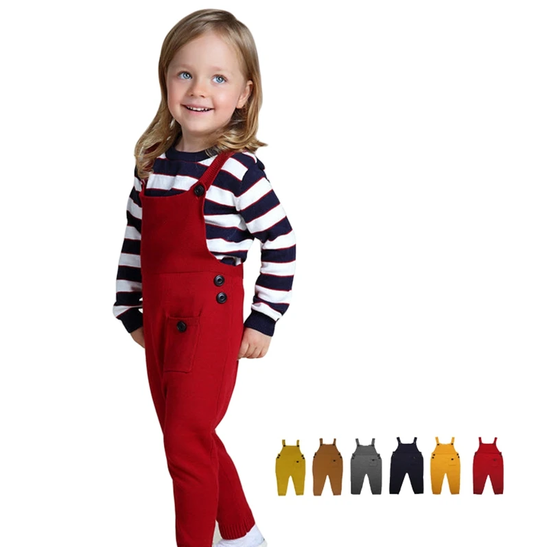 Kids Overalls Jumpsuits Cotton Knitted 2016 New Arrival Boys And Girls