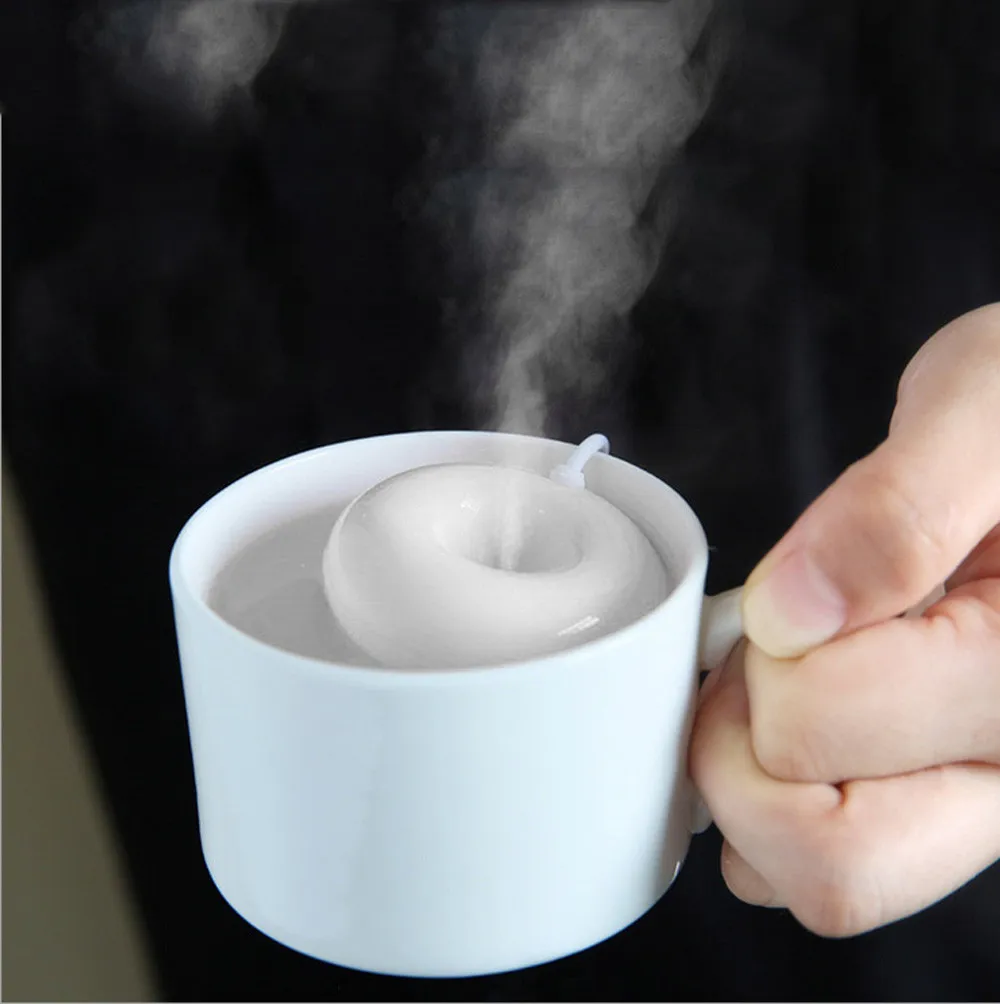 

Mini USB Donuts Air Humidifier Home Office Mini USB Cute Donuts Humidifier New Designer Floats On The Water Air Fresher