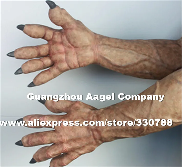 

[Gloves-1] Top quality horror Halloween griffin silicone gloves with painting,vein and dermatoglyph,with nail