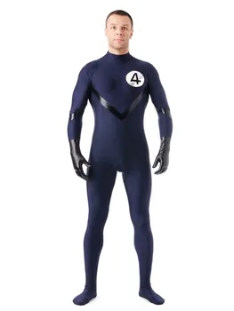 

(AL983)The fantastic Four Mr.Fantastic Superhero Suit Lycra Costumes Spandex Unitard Cosplay Catsuit Fetish Zentai Wear