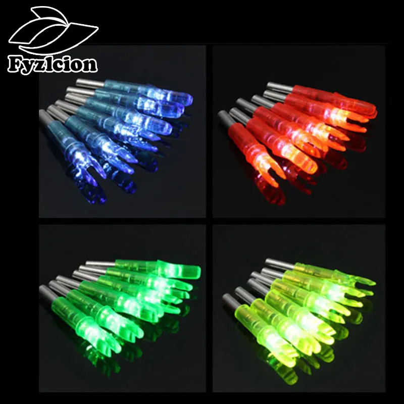 

12pcs Hunting Archery Crossbow Original 6pcs Led Nock ID6.2mm LED Lighted Archery Arrow Nock Compound Bow