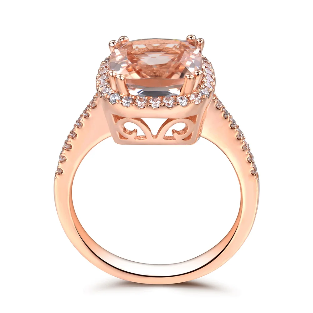 Женское кольцо из розового золота с драгоценным камнем|ring 14k|ring forrings for women |