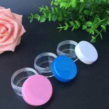 20 шт. прозрачная маленькая круглая бутылка косметический пустой банка для пищевых продуктов тени для век губы душ гель, крем для лица образец контейнер 10 г B123