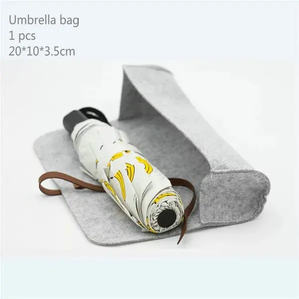 Маленькие складные зонты, карманный мини зонтик, женский белый зонт от солнца, Ветрозащитный Анти-УФ Розовый Зонт от дождя RG023 - Цвет: 1 pc umbrella bag