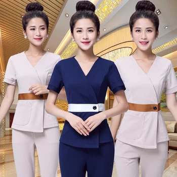 

Maternity hospital nurse uniform medical work wear uniform female nursing scrubs tops+pants Hotel uniforms suits plus size XXXL