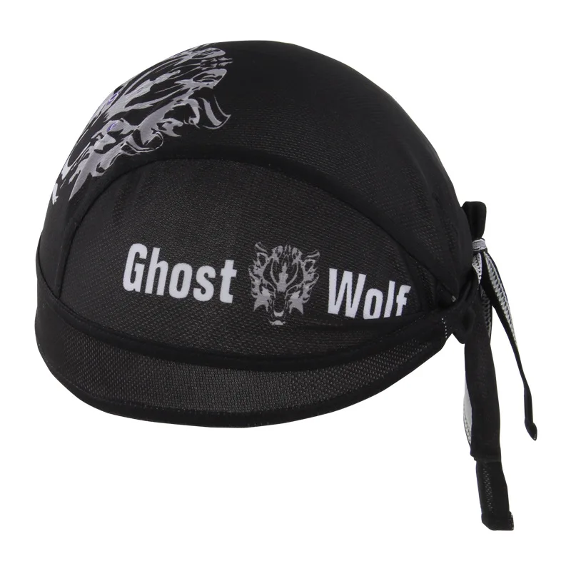 

Cycling Cap Men Black Ghost Wolf Pattern Quick Dry MTB Bicycle Pirate Hat Outdoor Sports Bike Riding Bandana HeadScarf Ciclismo