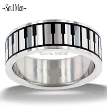 Alabanza y Adoración Música Teclado de Piano de Acero Inoxidable de Calidad superior anillos para Hombres Mujeres Unique Wedding Band Tamaño 5 a 13