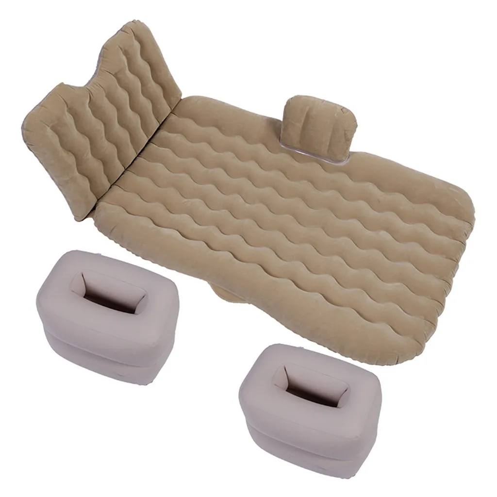 Franchise Car Travel Bed Camping Inflatable Sofa Automotive Air Mattress Rear Seat Cushion Rest Sleeping pad with Pillow/Pump