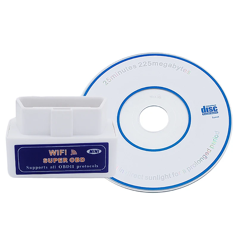 Супер Мини elm327 Wifi Автомобильный детектор, для диагностики оборудования Поддержка двойной системы 25K80 Core - Цвет: White
