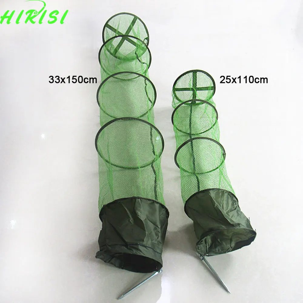 25cm 33cm Fishing net Collapsible Fish Net 4 Layer Fish's Cage Keep net