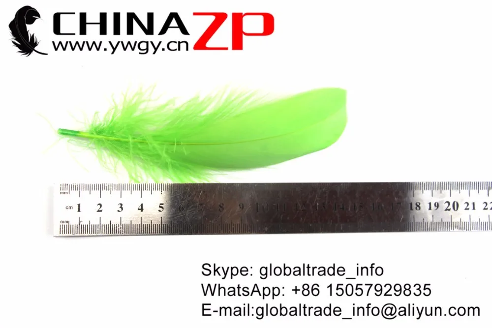Lime Green Soft Goose Nageoires Feathers (9)