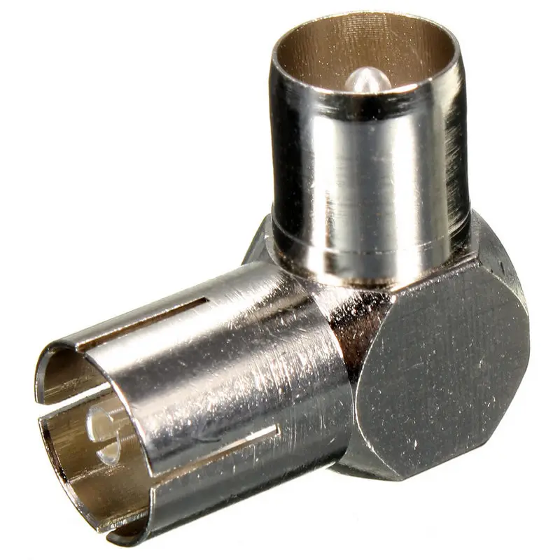 

2pcs New Right Angle TV Aerial Plug 90 Degree Right Angle Male To Female Aerial Plug Connector Mayitr