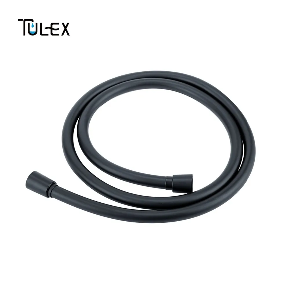 TULEX Black PVC Shower Hose Plumbing Hose 1.5m For Bathroom Hand Shower Hose Accessory Pipes Connector High Quality Shower Pipes