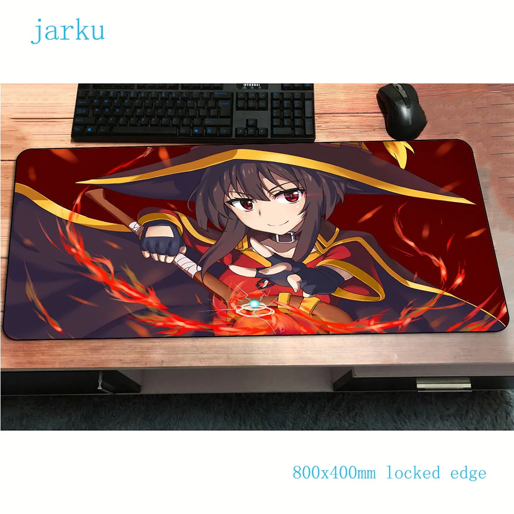 Megumin коврик для мыши 800x400x2 мм, игровой коврик для мыши, анимэ, великолепный офисный коврик, Настольный коврик, эстетический коврик для мыши, игры, pc, геймерские коврики