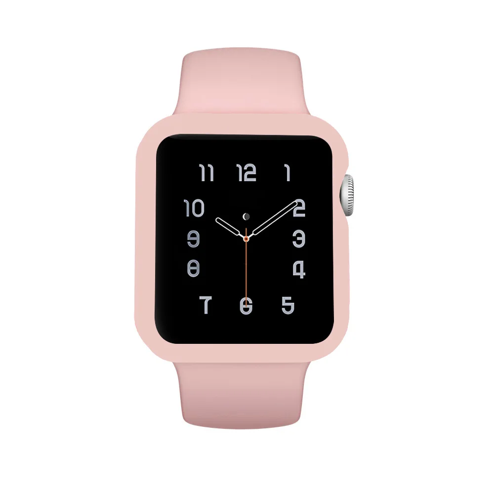 Silicone Shell For Apple watch case 38mm/42mm Full Frame Cover Protective Soft Rubber Case For iWatch series 1 2 3