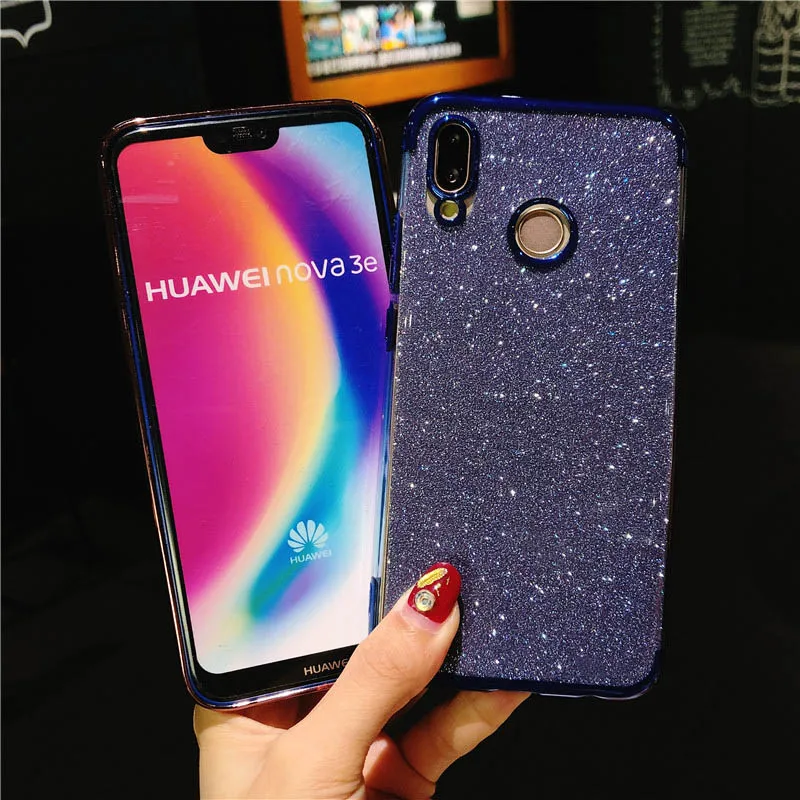 Блеск 2 в 1 ТПУ чехол для телефона для huawei P20 P10 P30 Коврики 30 20 Lite Nova для детей 3, 4, 5, чехол Honor 7A 7C 8A 9X 8X Y6 силиконовый чехол