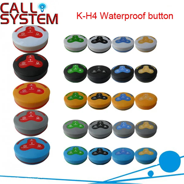 

Colorful waterproof restaurant waiter Wireless call button transmitter with 4-key (Call; Bill; Cancel;Drink)