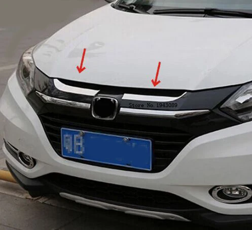 

ACCESSORIES FIT FOR 2014 2015 2016 VEZEL HR-V HRV CHROME FRONT HOOD BONNET GRILLE MOLDING COVER TRIM BAR GARNISH